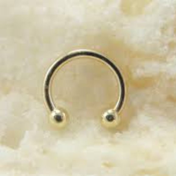 14 K Gold Septum Horshoe Nose Septum Ring - Picture 2 of 2